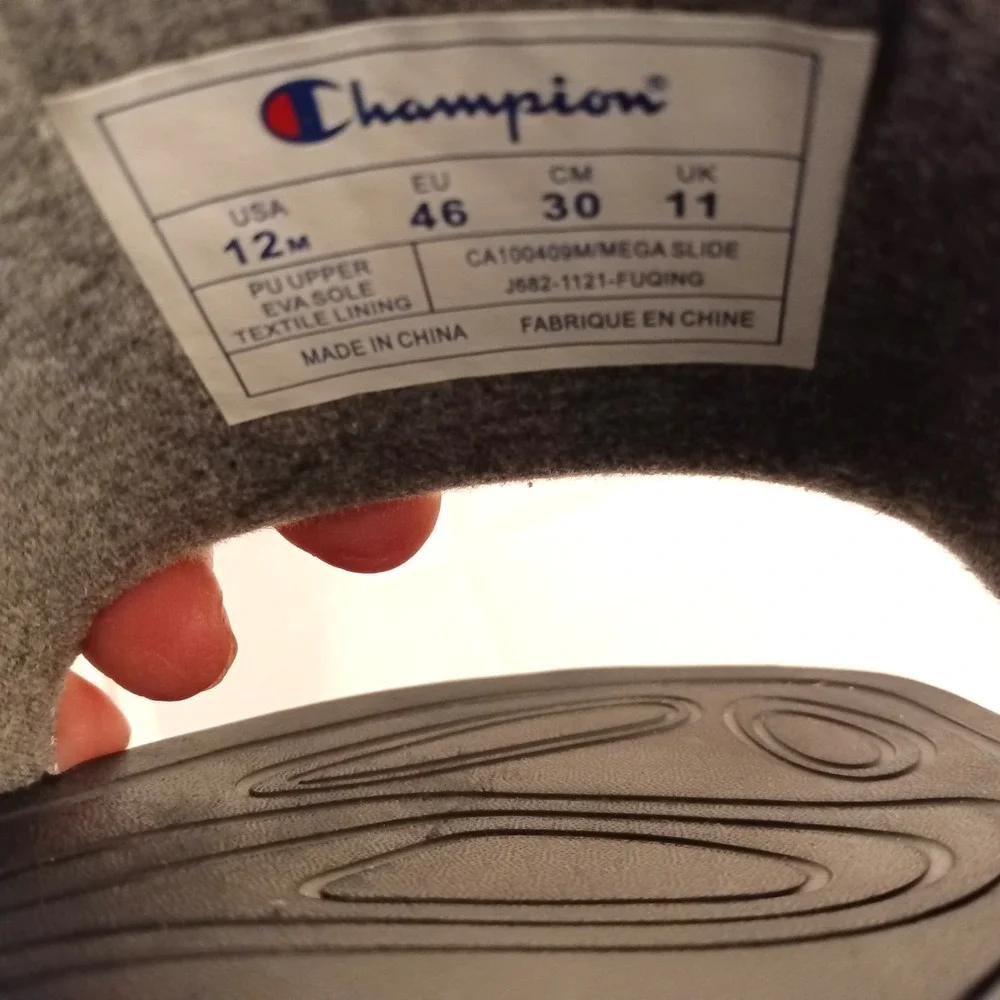 Champion Men's Mega Sli rde Slip-on Sandals CA100409M Size 12